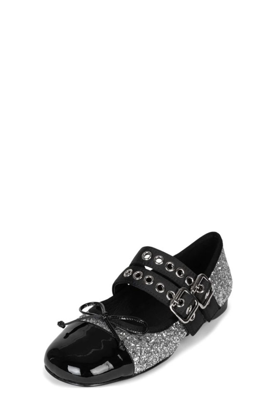 Shoes Jeffrey Campbell | Jeffrey Campbell Balletic Silver Glitter Black