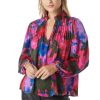 Clothes Crosby By Mollie Burch Blouses | Crosby By Mollie Burch Gabby Blouse Blurred Floral