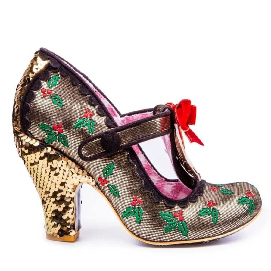 Shoes Irregular Choice | Irregular Choice Jingle Bells Gold