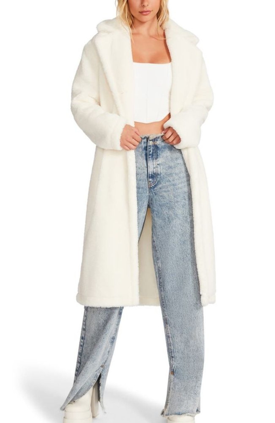 Clothes BB Dakota Coats | Bb Dakota Sadie Ivory Jacket