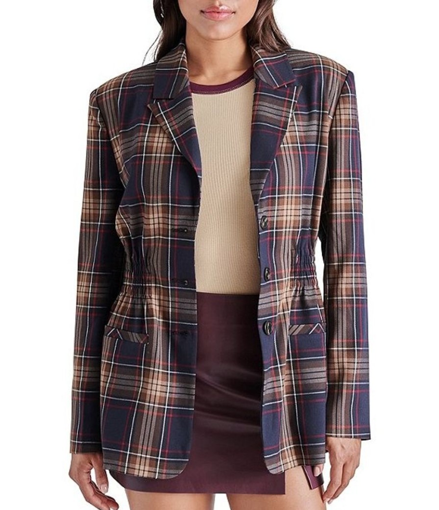 Clothes Steve Madden Jackets | Steve Madden Frida Plaid Jacket