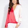 Clothes S'edge Apparel Blouses | S'Edge Apparel Astrid Top Colorblock