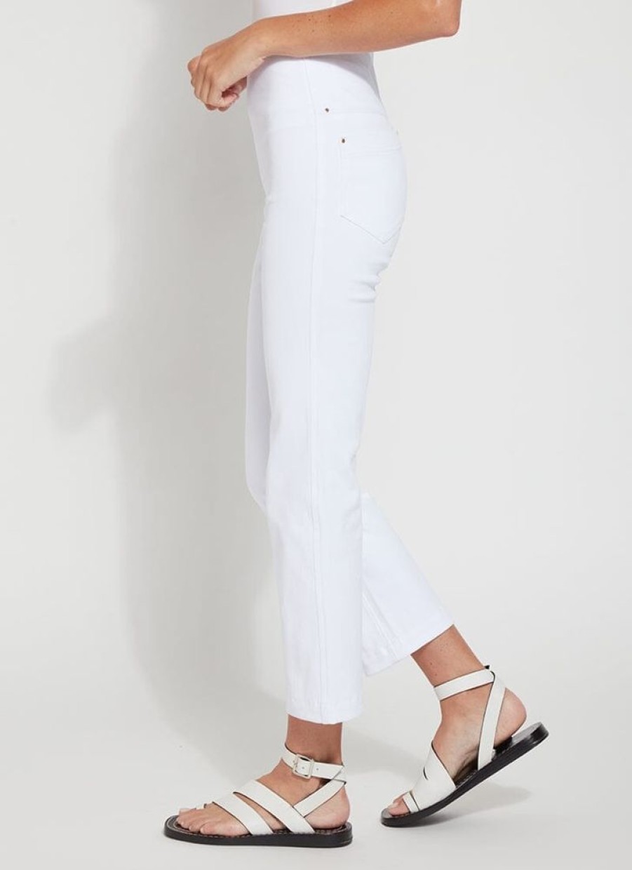 Clothes Lysse Bottoms | Lysse Ankle Denim Baby Bootcut White