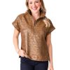 Clothes Emily McCarthy Blouses | Emily Mccarthy Poppy Pullover - French Goldtweed