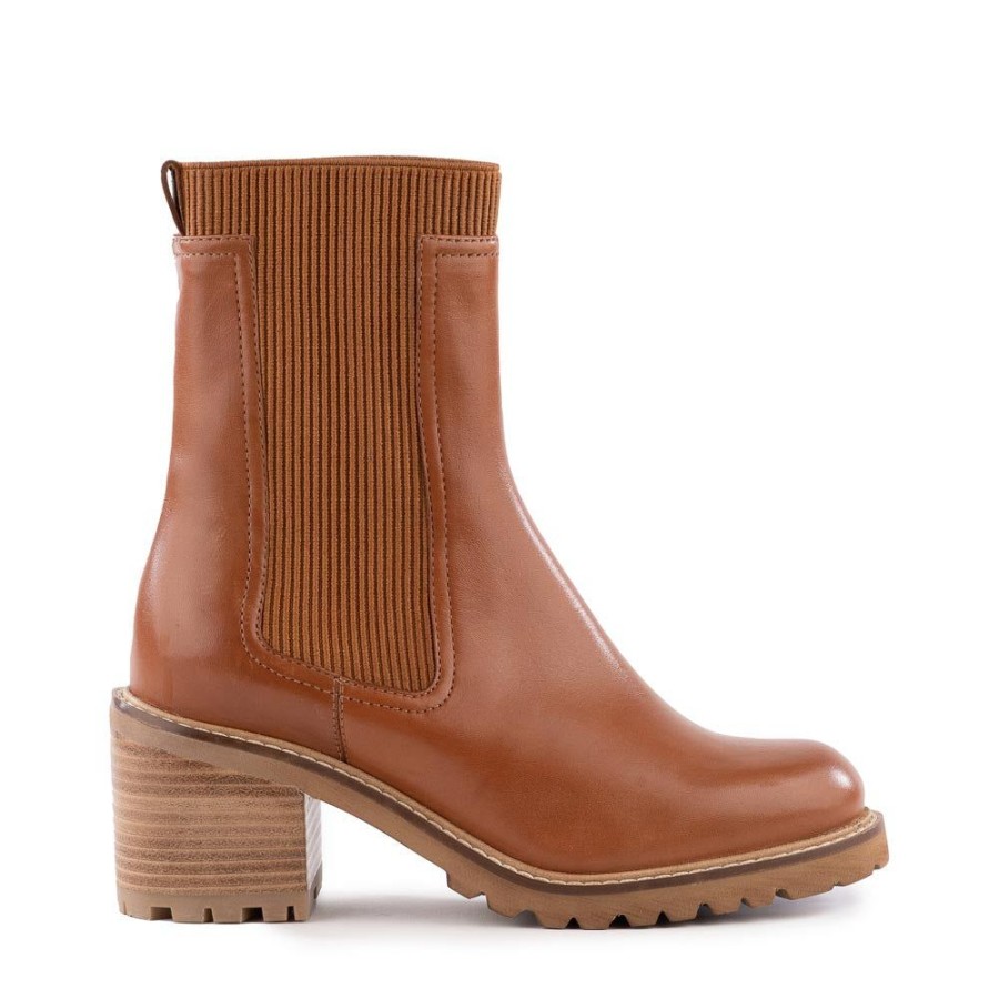 Shoes Seychelles | Seychelles Far-Fetched Cognac Knit Boot