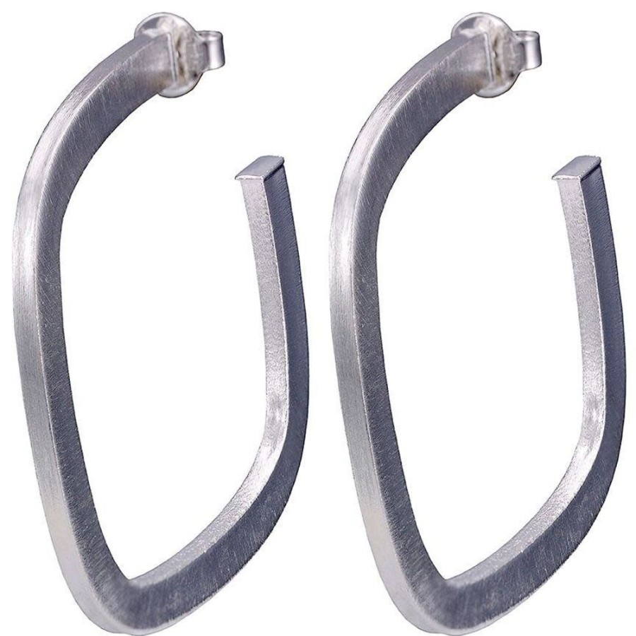 Accessories Sheila Fajl Earrings | Sheila Fajl Square Elisa Hoops Silver