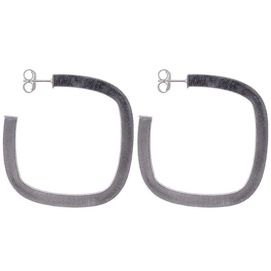 Accessories Sheila Fajl Earrings | Sheila Fajl Square Elisa Hoops Silver