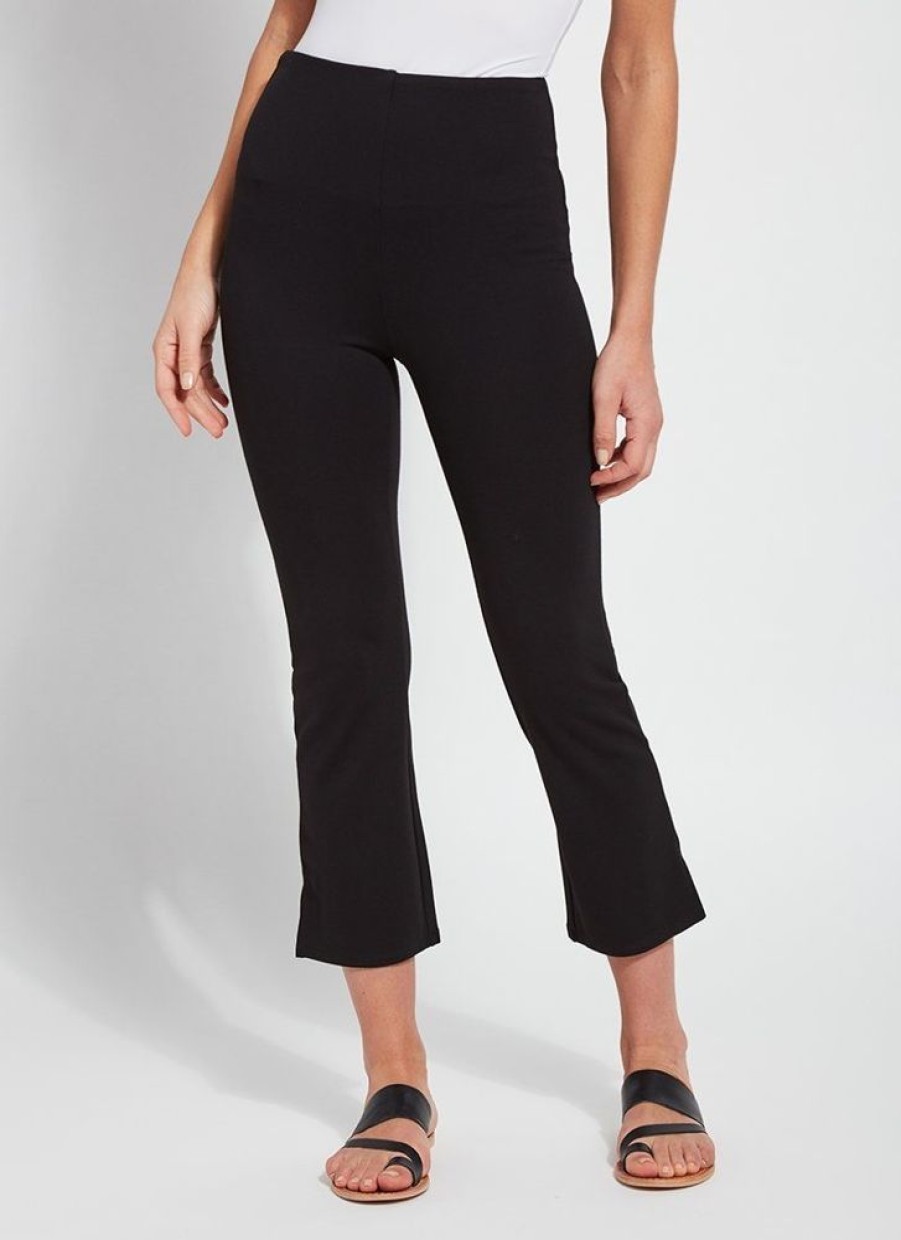 Clothes Lysse Bottoms | Lysse Cropped Kick Flare Black