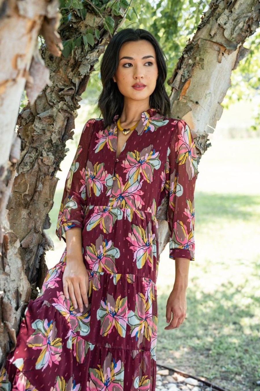 Clothes Crosby By Mollie Burch Maxi | Crosby By Mollie Burch Macrostie Dress - Gallery Floral