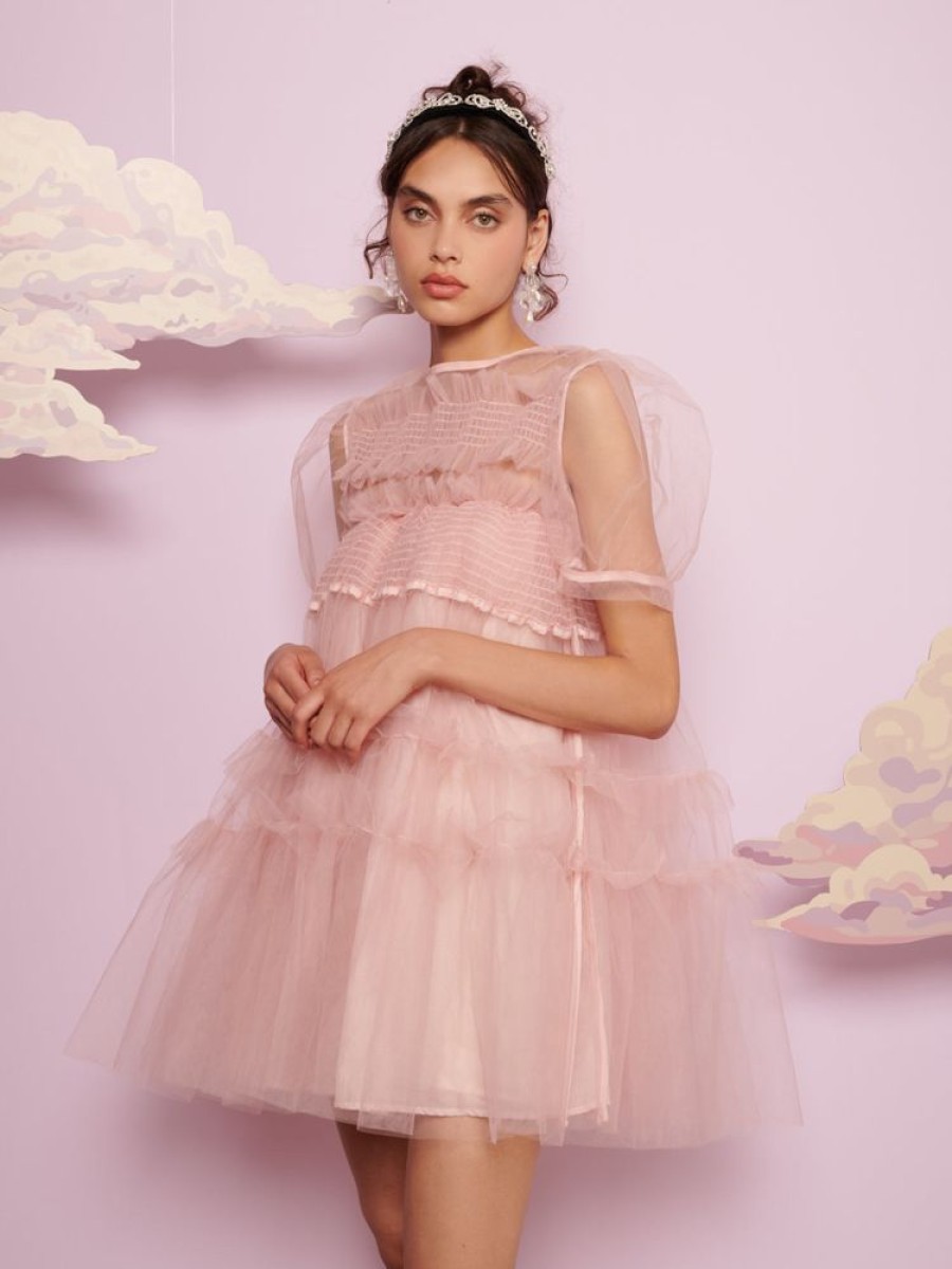 Clothes Sister Jane Mini | Sister Jane Pointe Tulle Shirring Dress