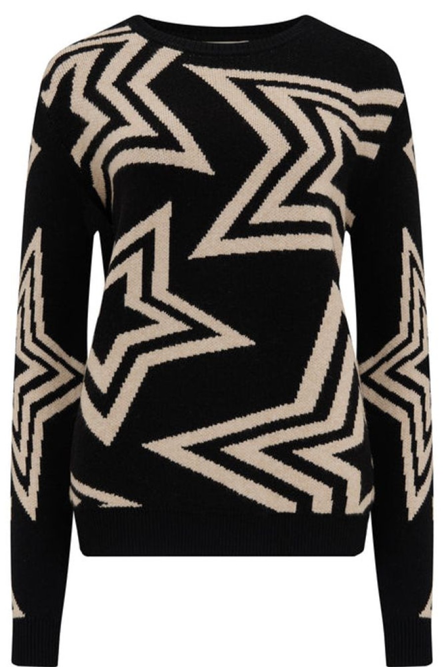 Clothes Sugarhill Brighton Sweaters | Sugarhill Brighton Thalia Jumper - Black, Star Explosion