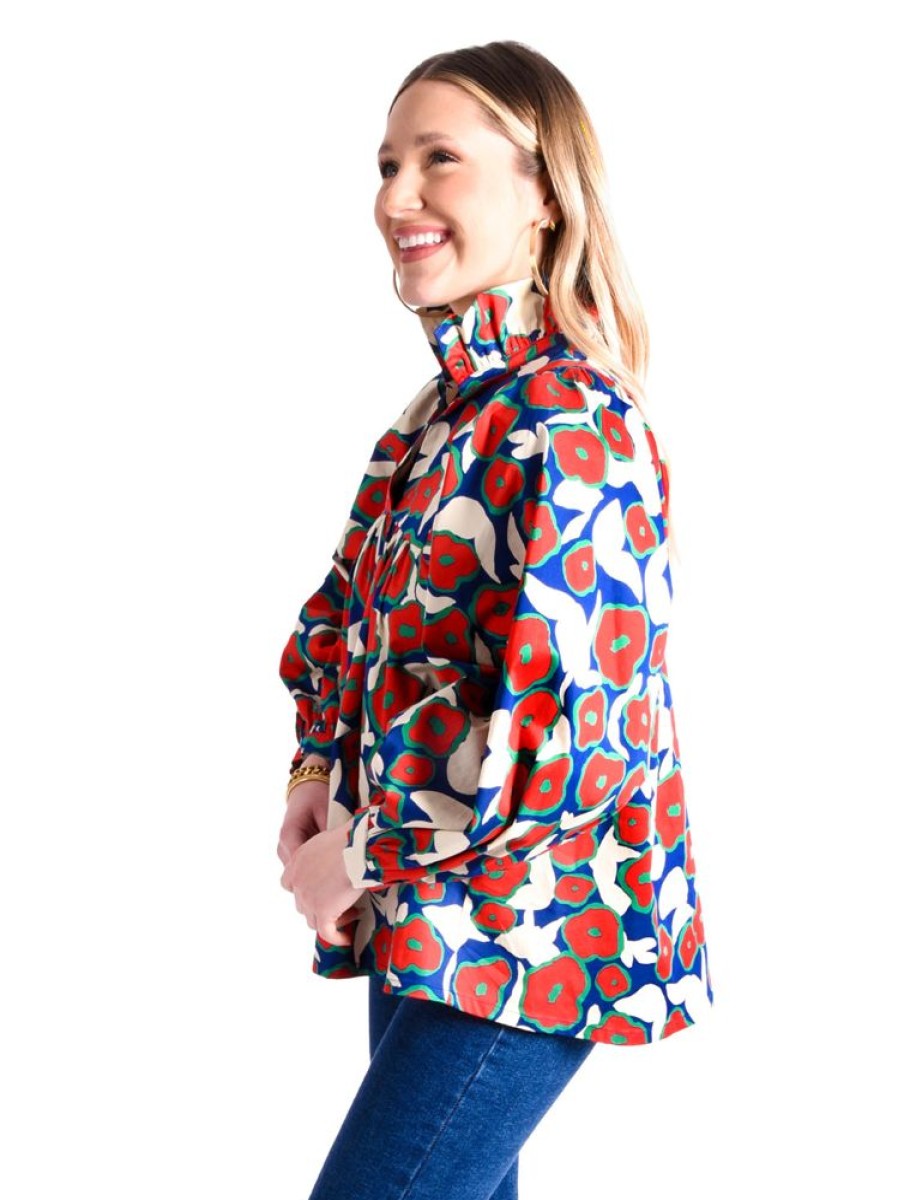 Clothes Emily McCarthy Blouses | Emily Mccarthy Stella Top Fall Floral