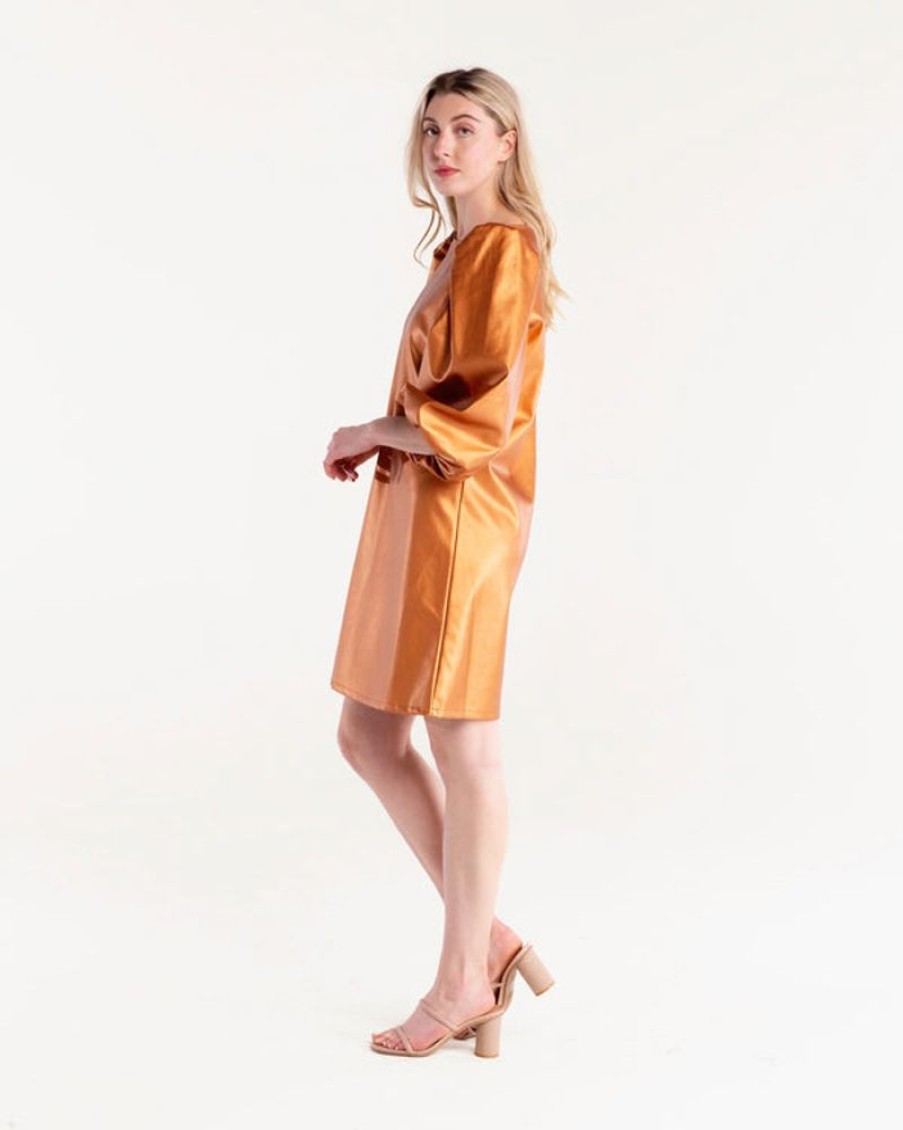 Clothes S'edge Apparel Blouses | S'Edge Apparel Colette Dress Copper