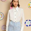 Clothes Sister Jane Blouses | Sister Jane Flower Fields Blouse - Pearled Ivory