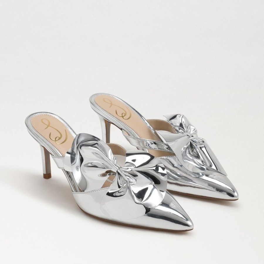 Shoes Sam Edelman | Sam Edelman Veranda Mule Pump Soft Silver