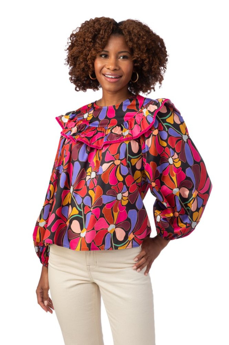 Clothes Crosby By Mollie Burch Blouses | Crosby By Mollie Burch Francine Top Daily Disco