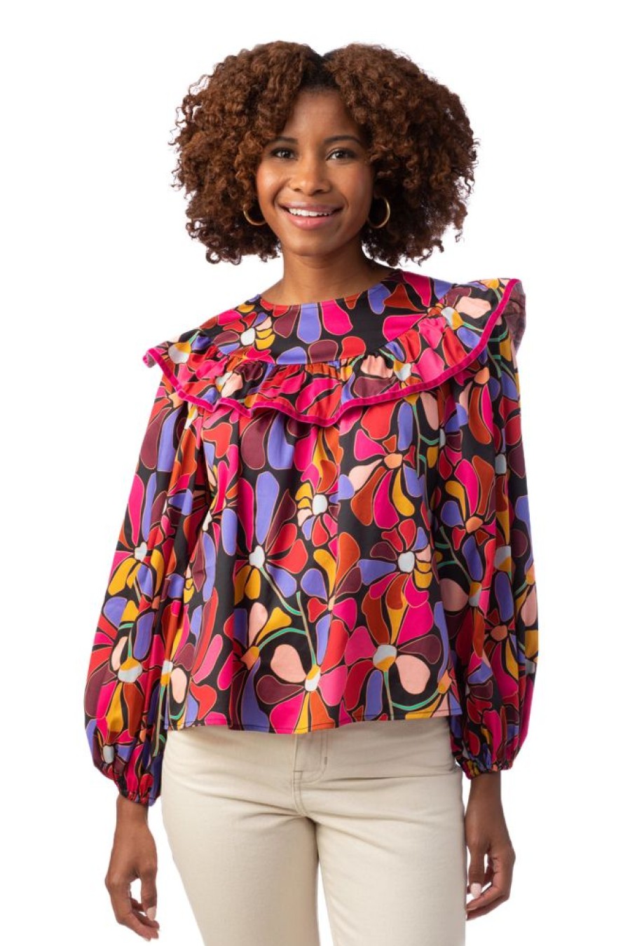 Clothes Crosby By Mollie Burch Blouses | Crosby By Mollie Burch Francine Top Daily Disco