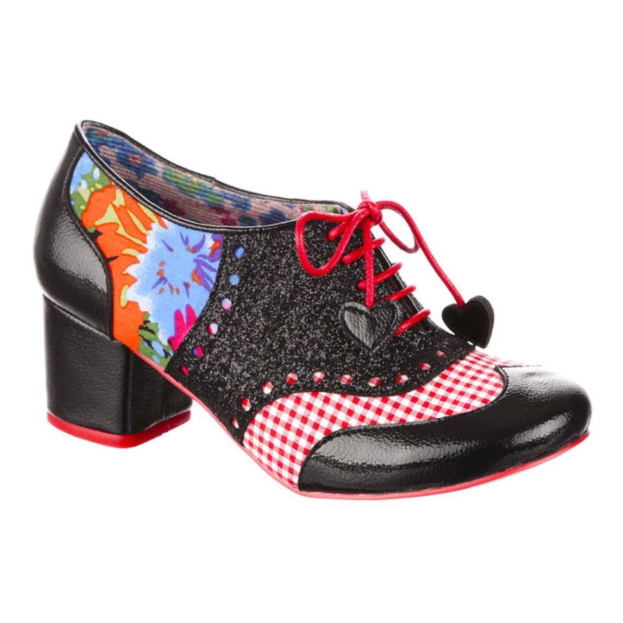 Shoes Irregular Choice | Irregular Choice Clara Bow Black Floral