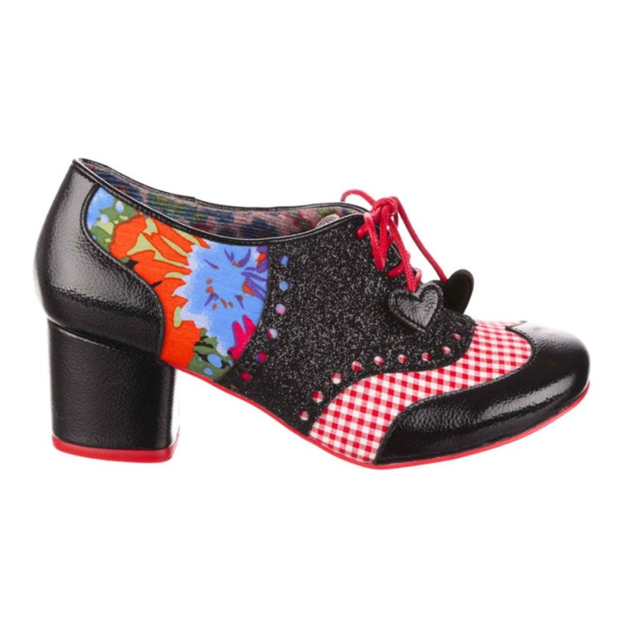 Shoes Irregular Choice | Irregular Choice Clara Bow Black Floral