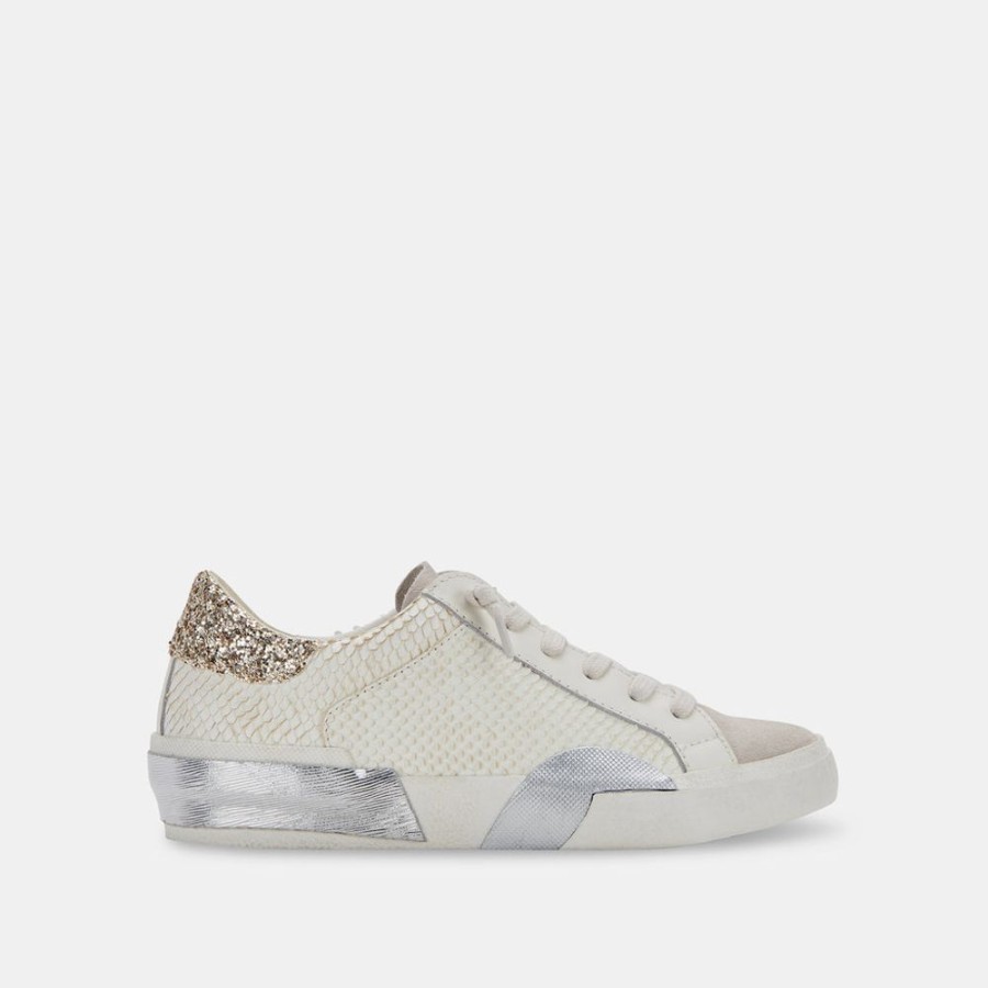 Shoes Dolce Vita | Dolce Vita Zina Embossed White Sneaker