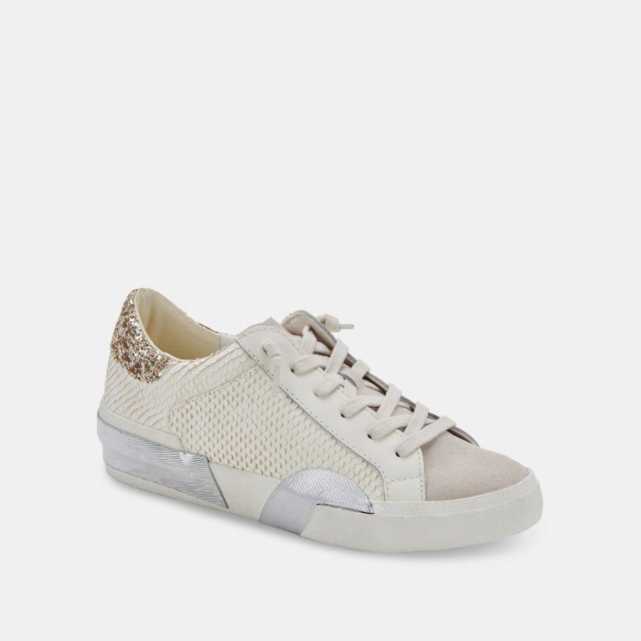 Shoes Dolce Vita | Dolce Vita Zina Embossed White Sneaker