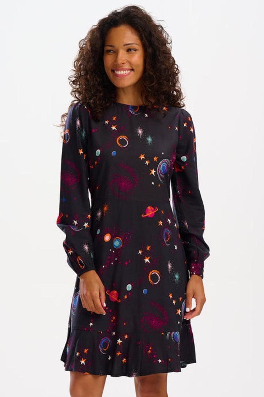 Clothes Sugarhill Brighton Mini | Sugarhill Brighton Juliette Dress - Black, Colourful Universe