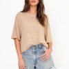 Clothes Project Social T T-Shirts | Project Social T Edie Linen Boyfriend Tee