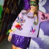 Clothes Queen of Sparkles Sweatshirts | Queen Of Sparkles Mardi Gras Feather Mask Sweatshirt