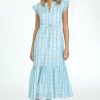 Clothes Olivia James the Label Midi | Olivia James The Label Delia Dress Country Plaid Blue