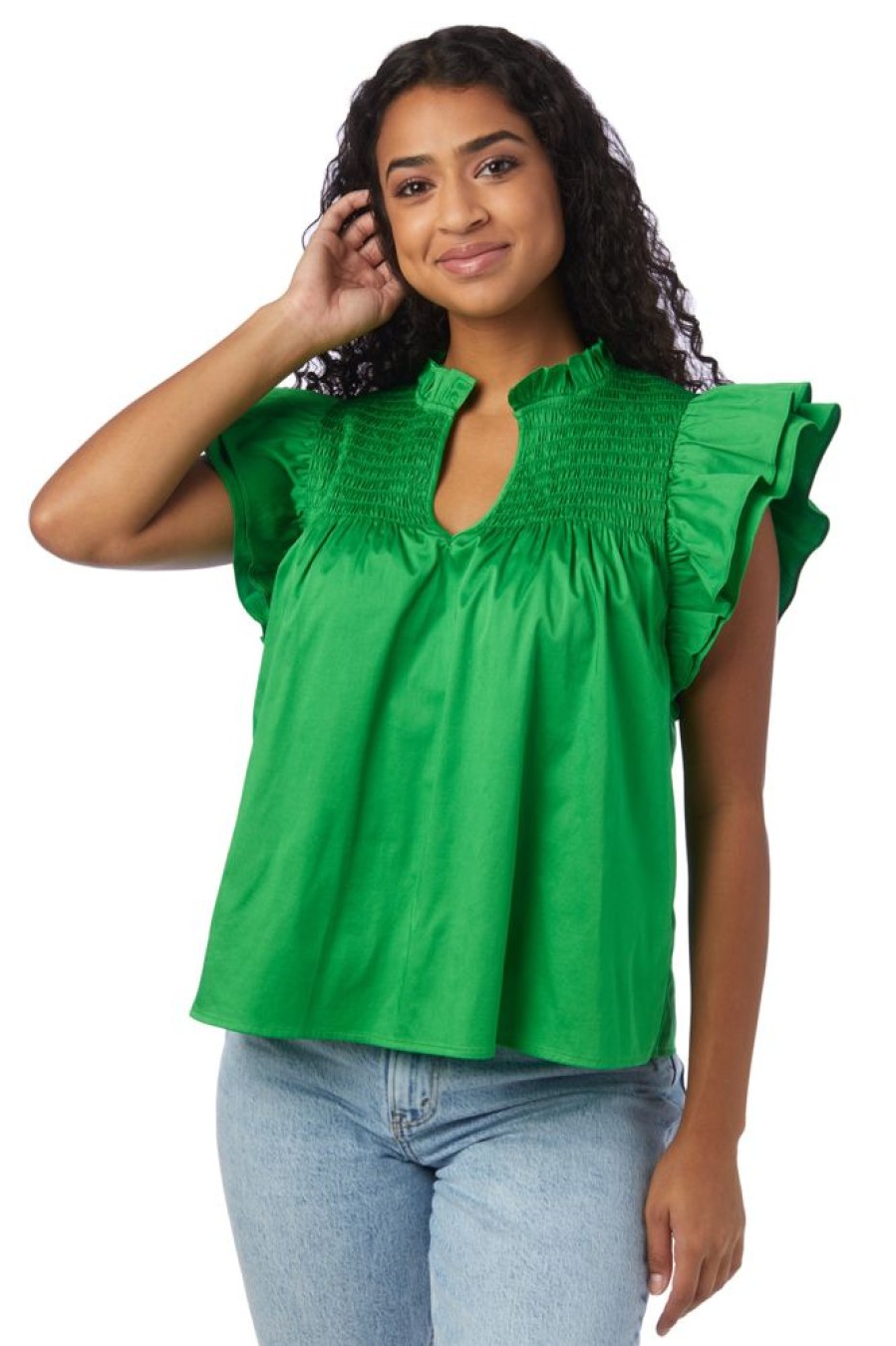 Clothes Crosby By Mollie Burch Blouses | Crosby By Mollie Burch Layla Top - Bright Fern