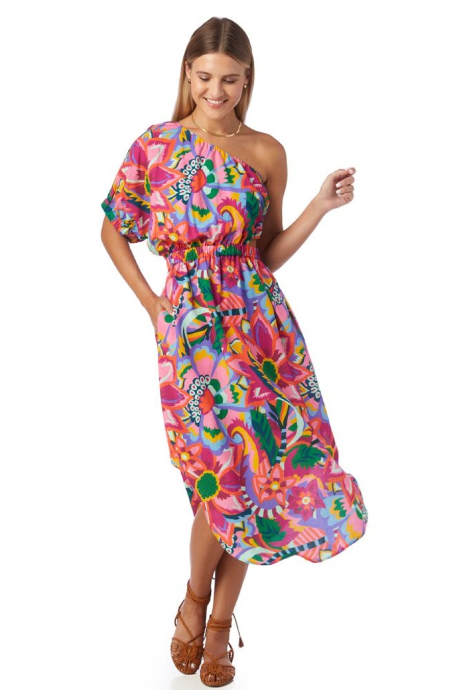 Clothes Crosby By Mollie Burch Midi | Crosby By Mollie Burch Rio Dress - Heat Waves