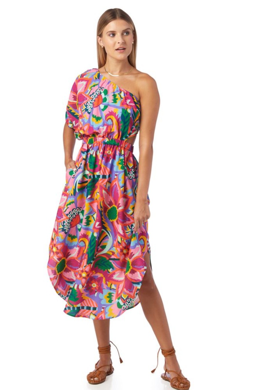 Clothes Crosby By Mollie Burch Midi | Crosby By Mollie Burch Rio Dress - Heat Waves