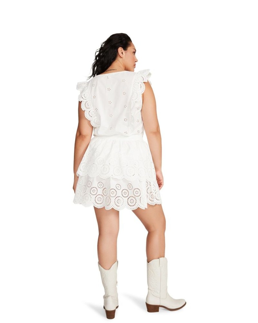 Clothes BB Dakota Mini | Bb Dakota Jayda Ruffle Cotton Eyelet Minidress