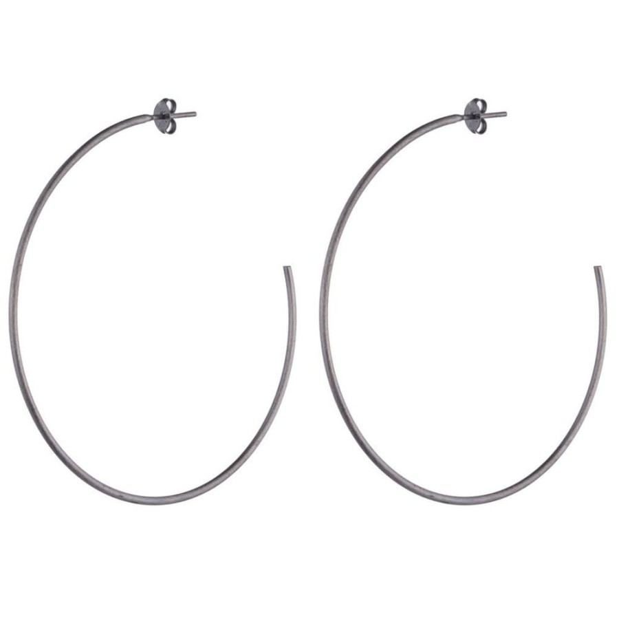 Accessories Sheila Fajl Earrings | Sheila Fajl Jillian Hoops Gun Metal