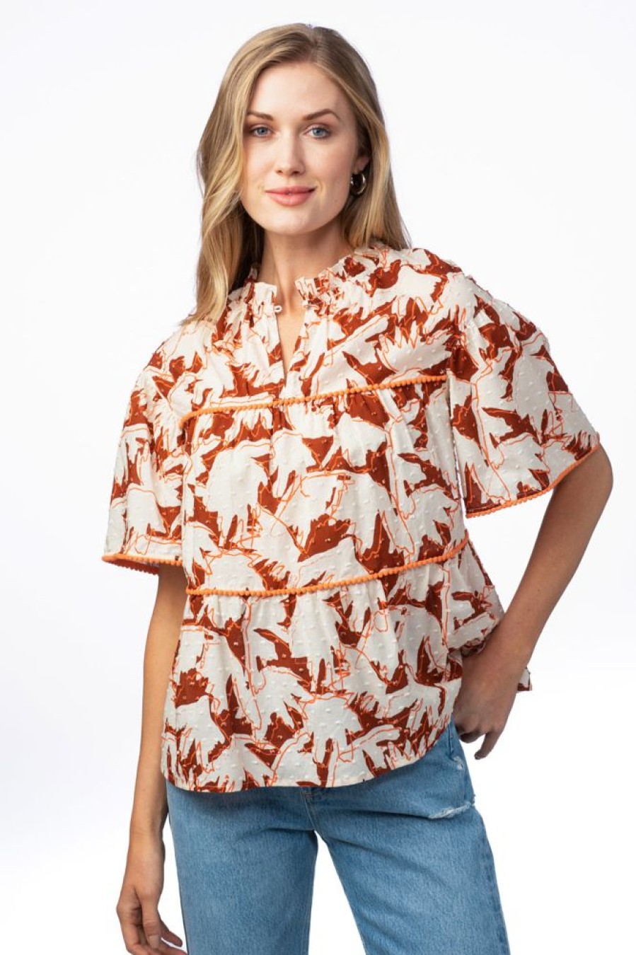 Clothes Crosby By Mollie Burch Blouses | Crosby By Mollie Burch Ellis Top Sycamore Shadows