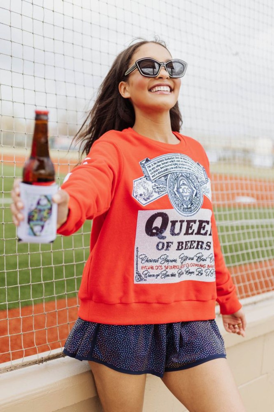 Clothes Queen of Sparkles Sweatshirts | Queen Of Sparkles Queen Of Beers Sweatshirt