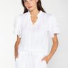 Clothes S'edge Apparel Blouses | S'Edge Apparel Sally Top White