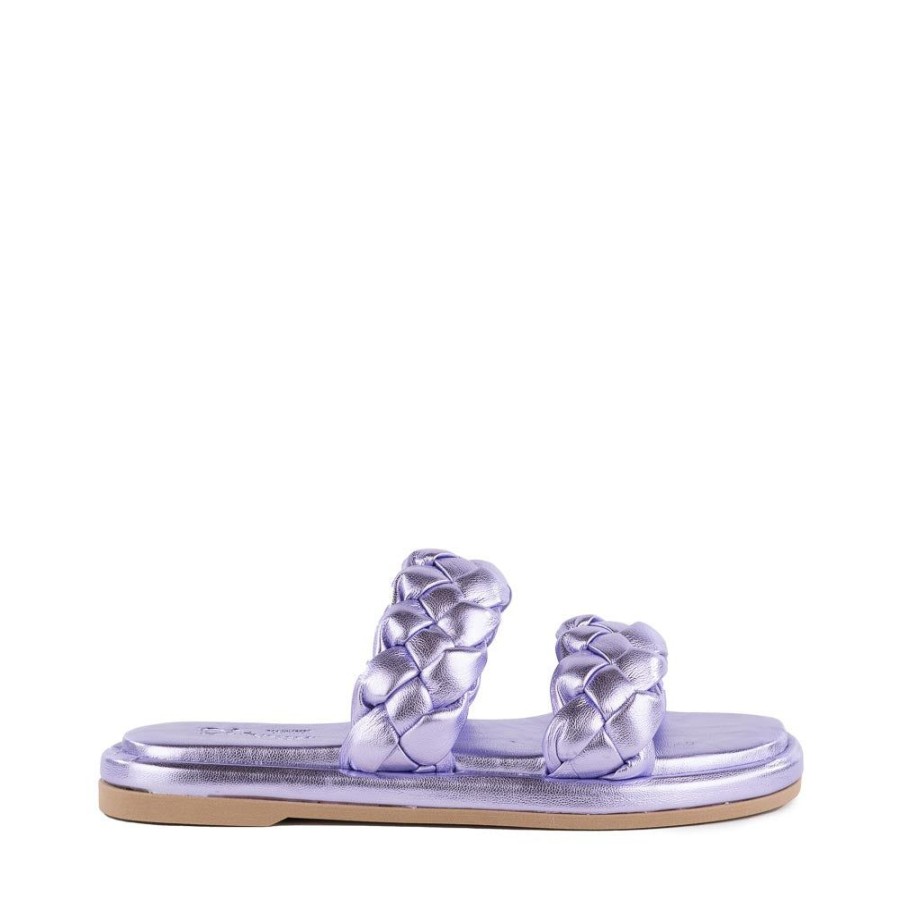 Shoes Seychelles | Seychelles Golden Coast Metallic Lavender Sandal