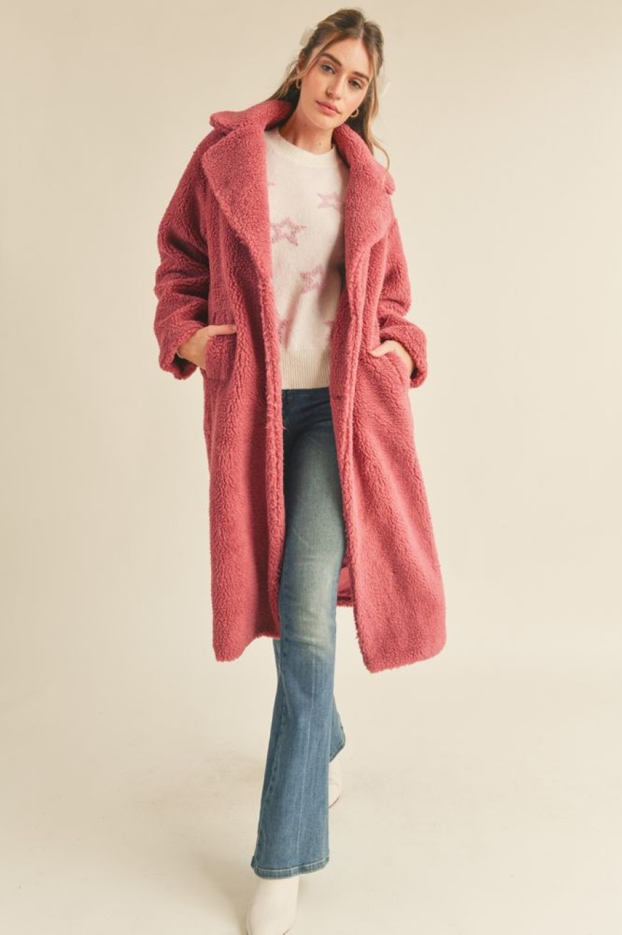 Clothes &Merci Coats | &Merci Full Length Teddy Coat