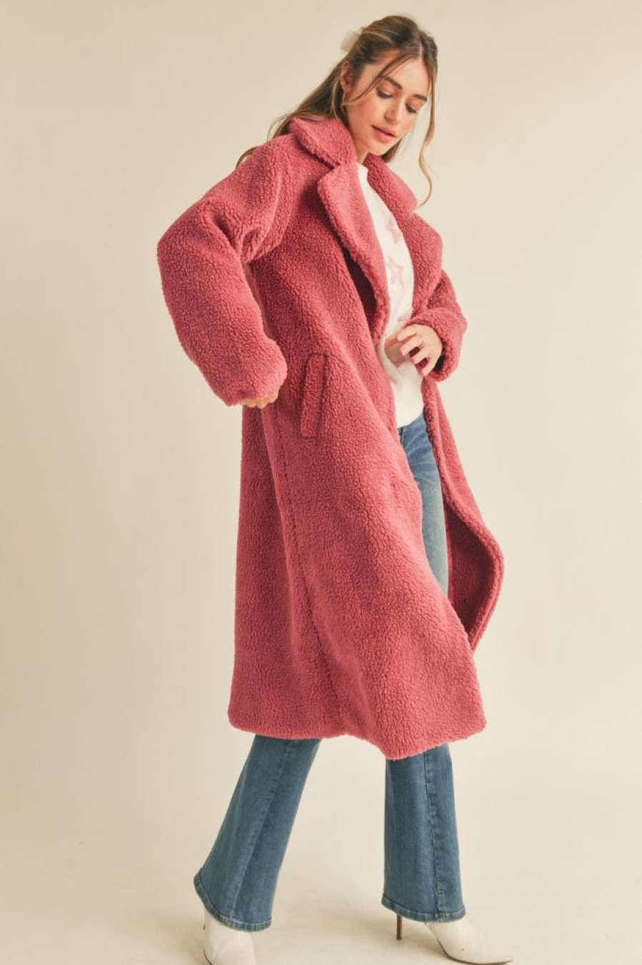 Clothes &Merci Coats | &Merci Full Length Teddy Coat