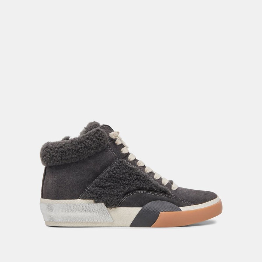 Shoes Dolce Vita | Dolce Vita Zilvia Plush Sneakers Anthracite Suede