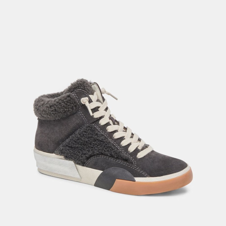 Shoes Dolce Vita | Dolce Vita Zilvia Plush Sneakers Anthracite Suede