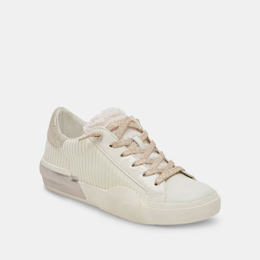 Shoes Dolce Vita | Dolce Vita Zina Plush White Sliced Leather