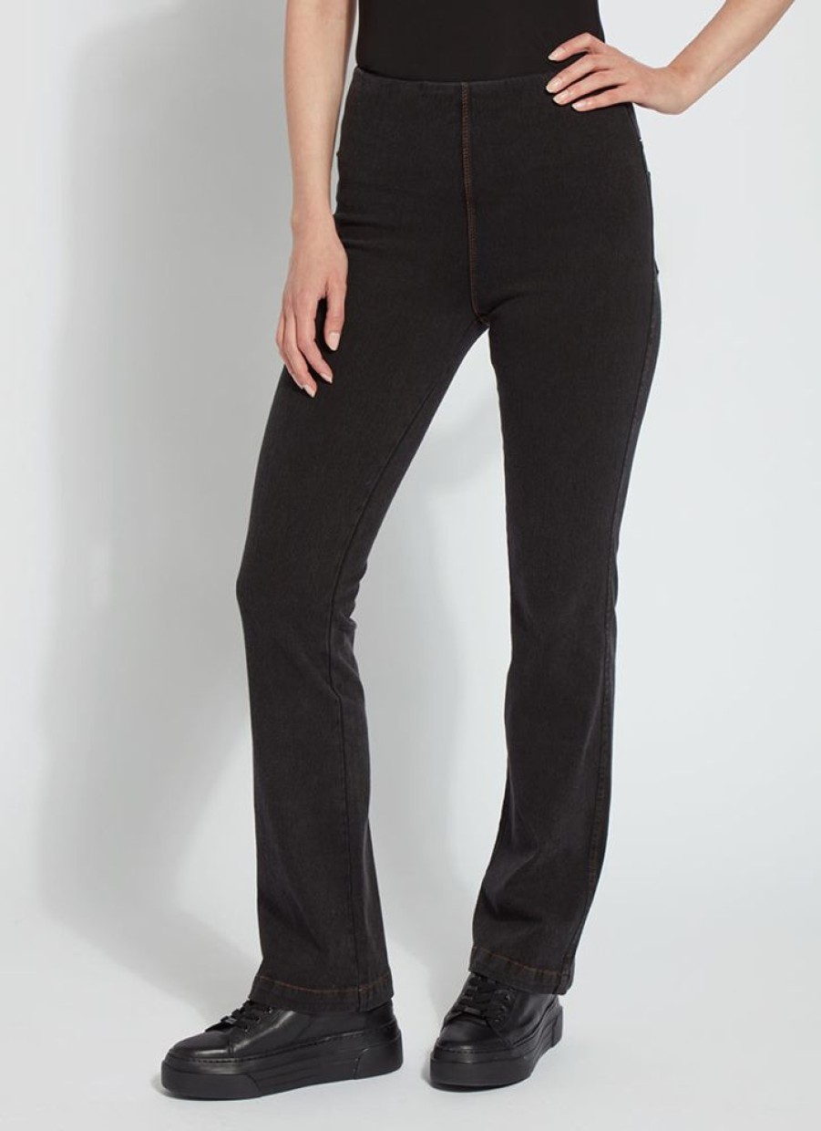 Clothes Lysse Bottoms | Lysse Baby Bootcut Denim Midtown Black