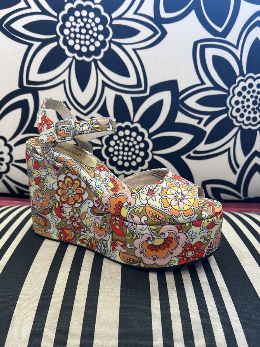 Shoes Jeffrey Campbell | Jeffrey Campbell Dazing Floral Wedge Sandal