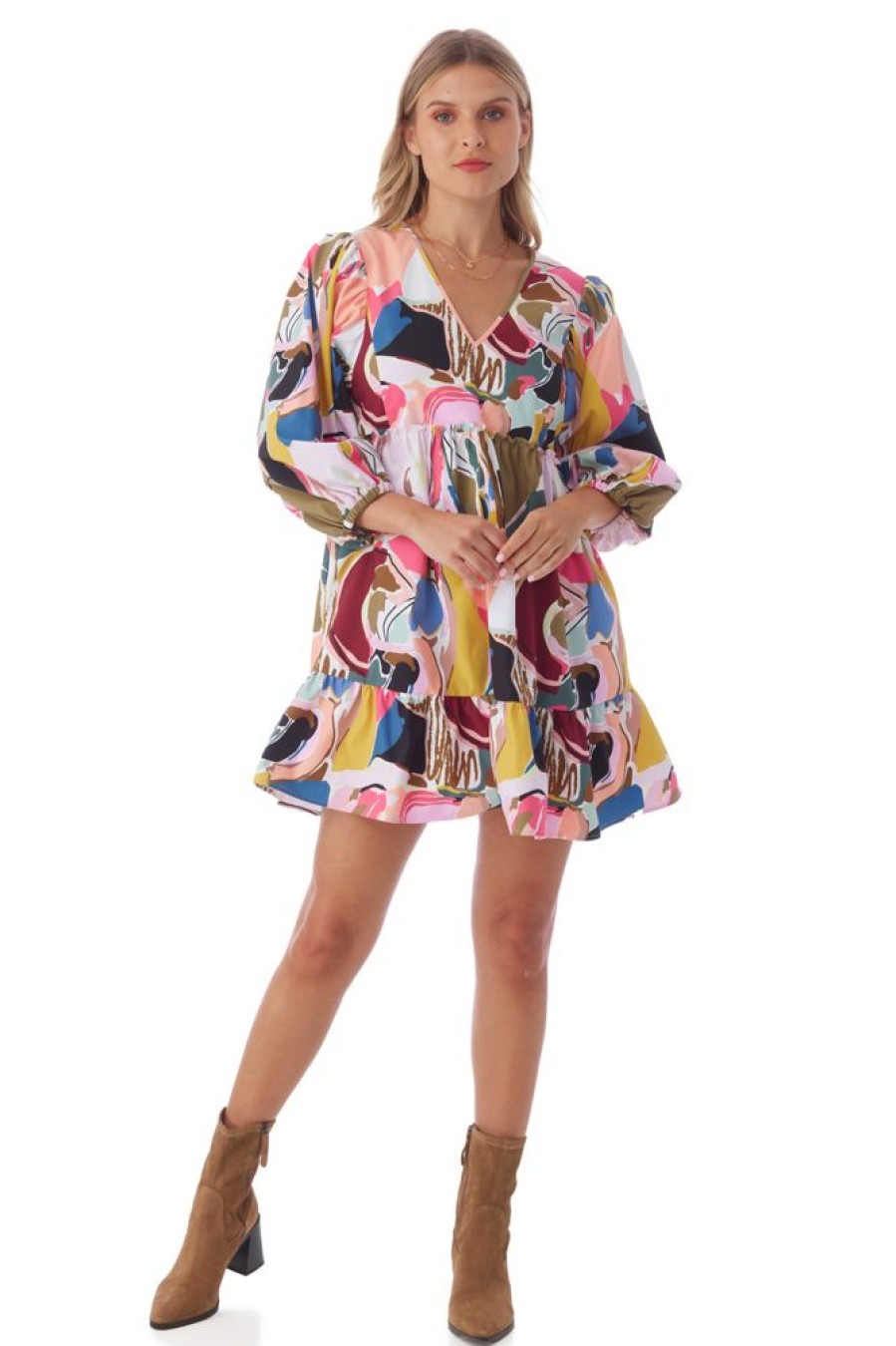 Clothes Crosby By Mollie Burch Mini | Crosby By Mollie Burch Addison Dress - Abstract Expression