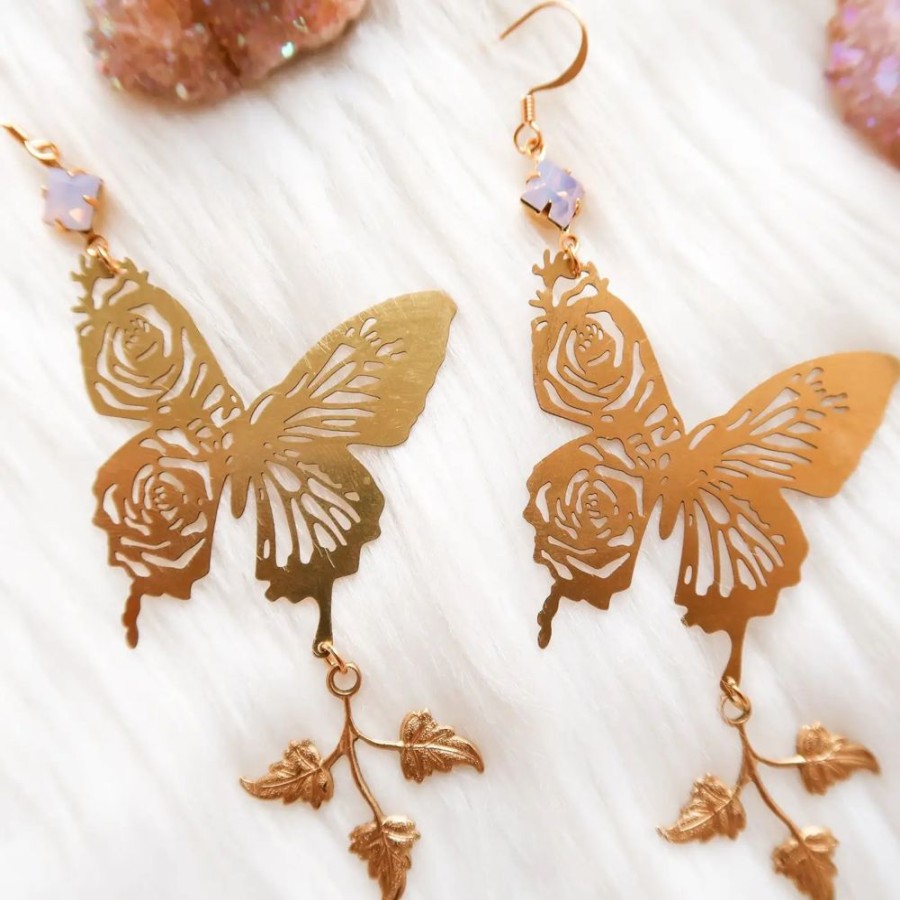 Accessories Bohindie Stream Earrings | Bohindie Stream Heart Work Earrings