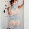 Clothes Sugarhill Brighton Midi | Sugarhill Brighton Eileen Midi Shirt Dress Animal Floral Waves