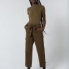 Clothes Unpublished Bottoms | Unpublished Mia Belted Utility Pant Earth