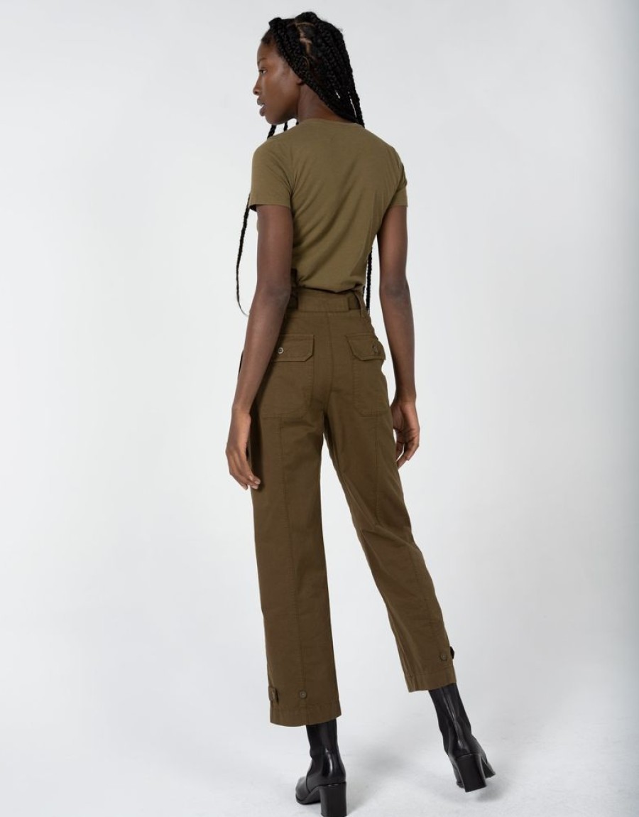 Clothes Unpublished Bottoms | Unpublished Mia Belted Utility Pant Earth